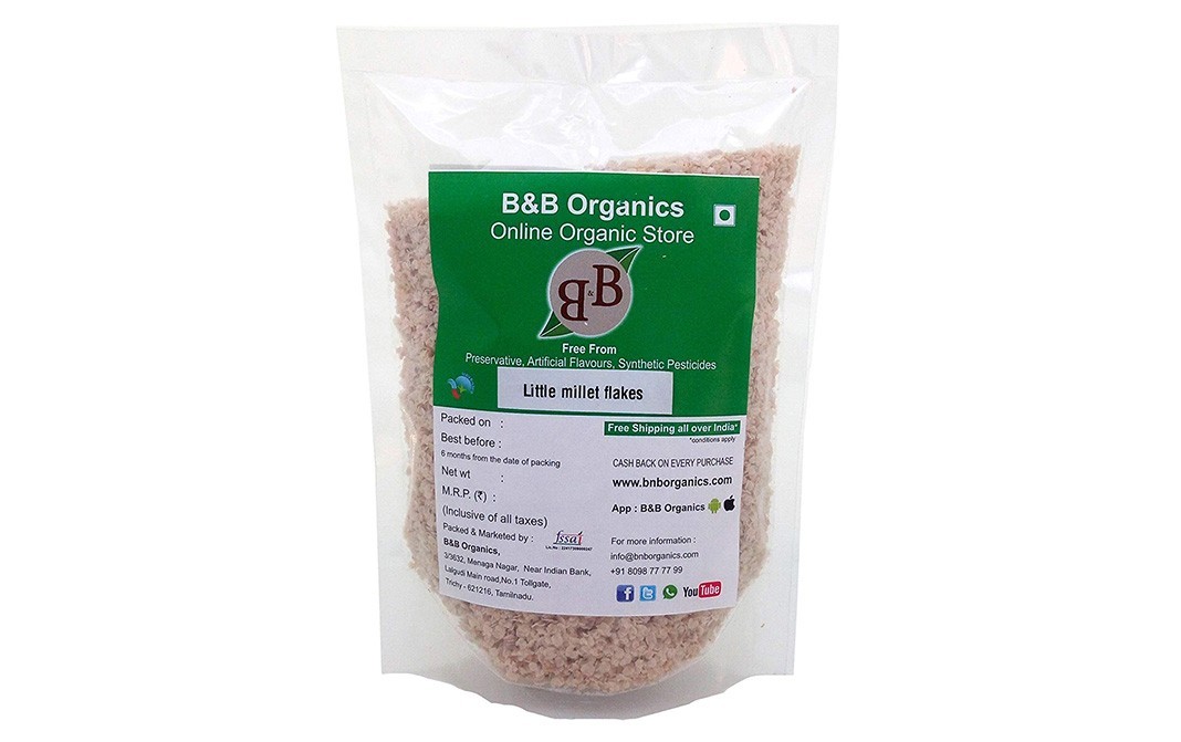 B&B Organics Little Millet Flakes    Pack  500 grams